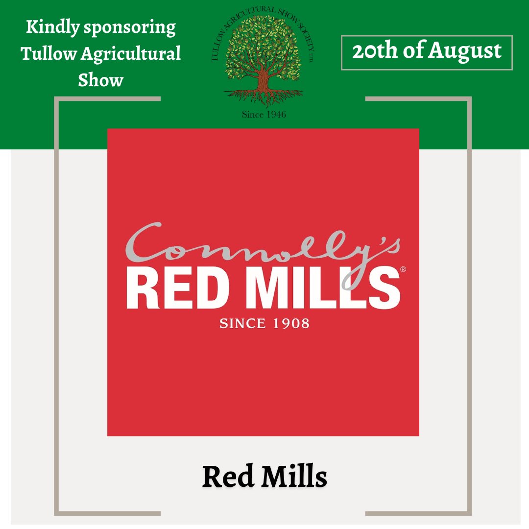 Tullowagrishow's tweet photo. Delighted to be sharing more of our fantastic sponsors!🥳 We thank our wonderful sponsors for their generosity and continued support of Tullow Agricultural Show ⭐️

The Show would not be where it is today without their incredible support!

#supportoursponsors https://t.co/wkAiF9nPXX