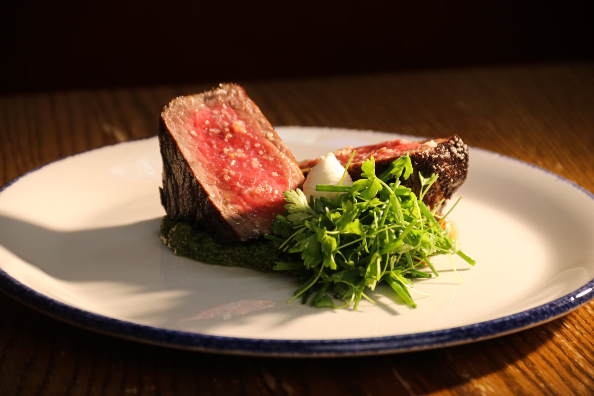 COW GRAZING IN EMILIA ROMAGNA
Sirloin steak, sauces from emilia romagna &amp; herb salad