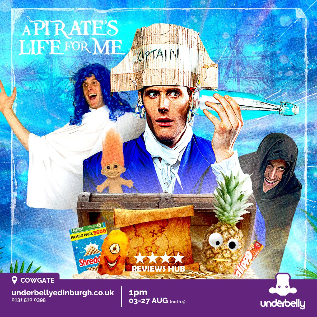 You are invited! 
'Max Norman: A Pirate's Life For Me' 
An absurdly fun adventure comedy show
1pm Underbelly Cowgate
Come join the fun! 🤺 ☠️🎉