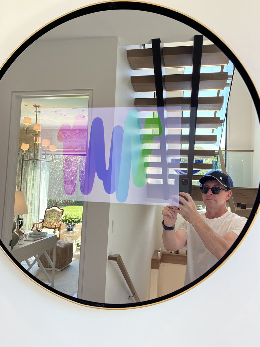 FirstCollector's tweet image. Trying to touch grass and get away from NFTs for a bit but every time I look in the mirror... 
(Chromie Squiggle #6846 courtesy of @annespalter &amp;amp; @michaelspalter)