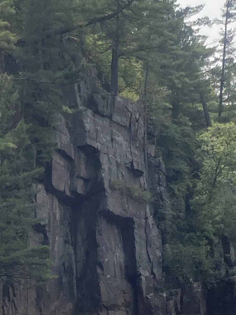 This natural rock formation on the St Croix River looks like a cross, hence the name “St Croix” which is French for Holy Cross #StCroixRiver #TaylorsFalls