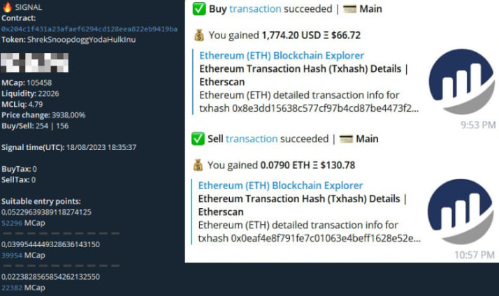 GemscoreAlpha's tweet photo. 🔥Good SIGNAL

1st – $BxB –0xaac88e48767988119b84dea3fc93ceec012f3530
+900%
2st – $CROPS – 0x574cacc5b9a58446c83e93b3b143c04ea67bf151
+330%
3st – $USD – 0x204c1f431a23afaef6294cd128eea822eb9419ba
+250%
4st – $GRIMES – 0x5fbba6d2fbd5e5361c8a1348614a8f9ba35f1103

Check pinned post https://t.co/XiKIUl4FTc