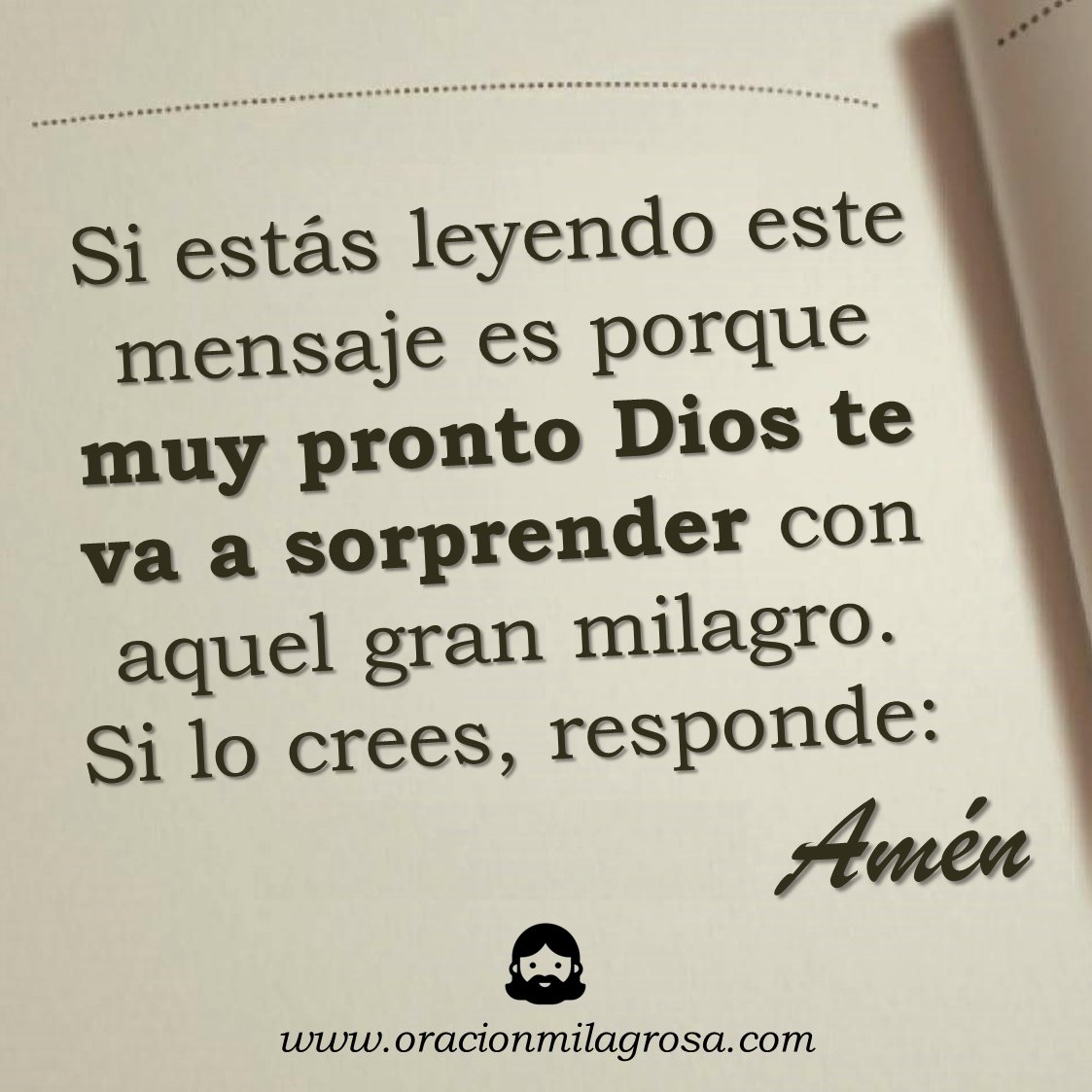 Estas a solo horas de ver tu gran milagro✨

Amén🙏