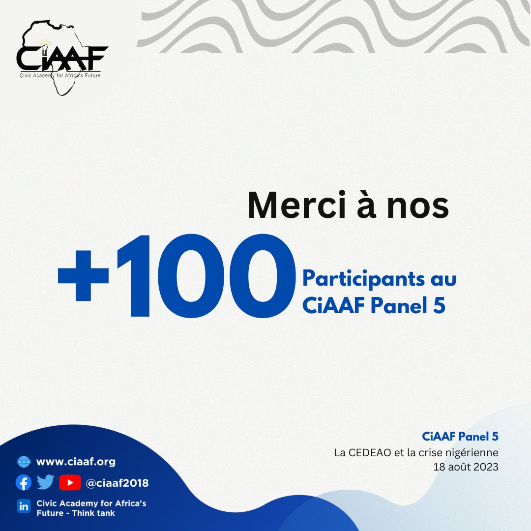 Nous sommes ravis de voir que vous êtes très intéressés par les sujets que nous abordons au #CiAAFPanel! 
Nous avons été heureux de vous avoir avec nous pour ce numéro 5. Merci à nos éminents invités.
Merci à nos internautes.
Restons connectés sur nos canaux digitaux.

#wasexo