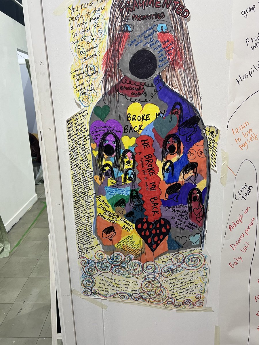 VChrist0's tweet photo. Another incredible day @ the #exhibition &amp; more amazing #engagement! I can’t get over how many people want to do #bodymaps! 2 more days to get creative with #thread, #animation or #drawing! 🫶🏼 to see you! @ galleries shopping centre Bristol in @projectbecomings #survivors #trauma https://t.co/bFKYdEf4Bf