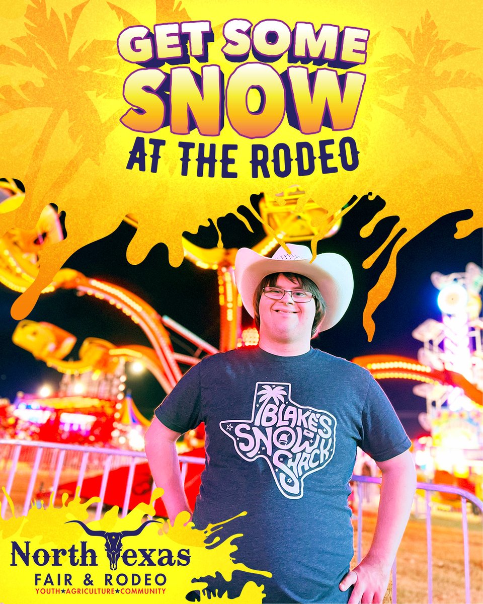 Get ready for a real good time this week for the North Texas Fair &amp; Rodeo! And don’t forget to stop by your favorite snow cone shack where we’ll be now through the 26th! 🤠