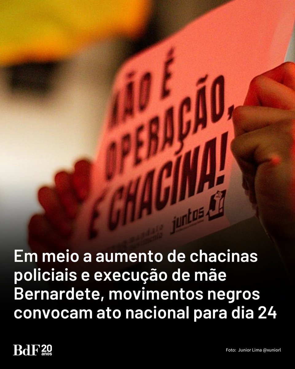 brasildefato's tweet photo. Cenário de violência contra a população negra 🔴

Um ato nacional pelo fim da violência racista, convocado por organizações do movimento negro, acontecerá simultaneamente em pelo menos 14 estados brasileiros na próxima quinta-feira (24). 

Saiba mais no fio do #BrasildeFato ⤵ https://t.co/WZDQeE6AQO