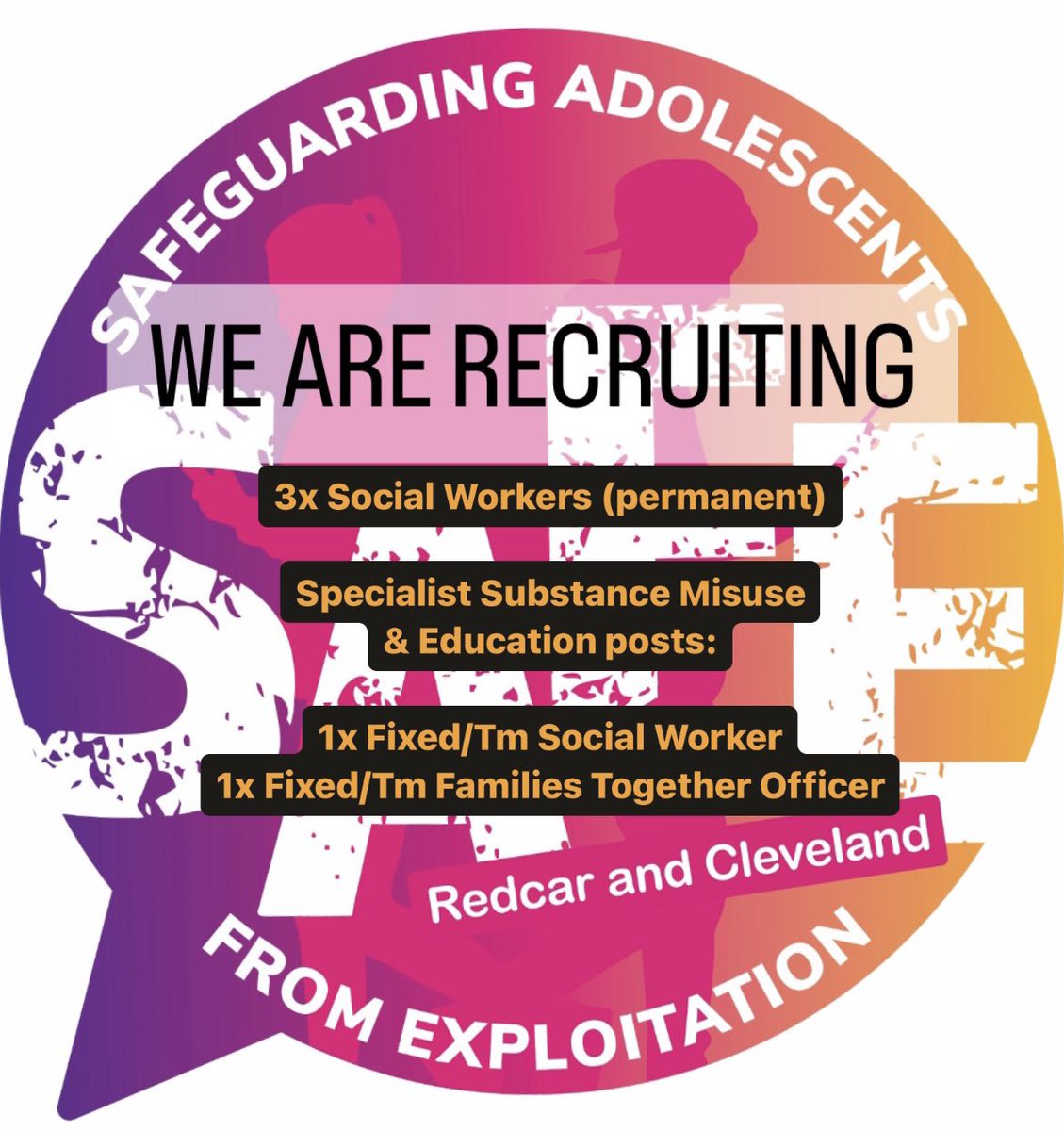 #exploitation #jobs #career #socialwork #familysupport #cce #cse #safeguarding #youthwork #childrensservices @RedcarCleveland @PSWRedcar