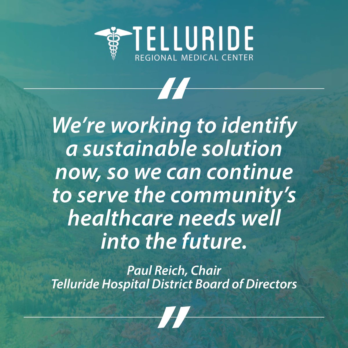 TellurideMC's tweet photo. Years of wage increases, declining insurance reimbursements, and rising costs of medical supplies have contributed to an annual shortfall of over $1 million, so we're considering a property tax increase to stabilize our budget. Learn more at https://t.co/3NWWoip9vX https://t.co/w4y1lah7aa