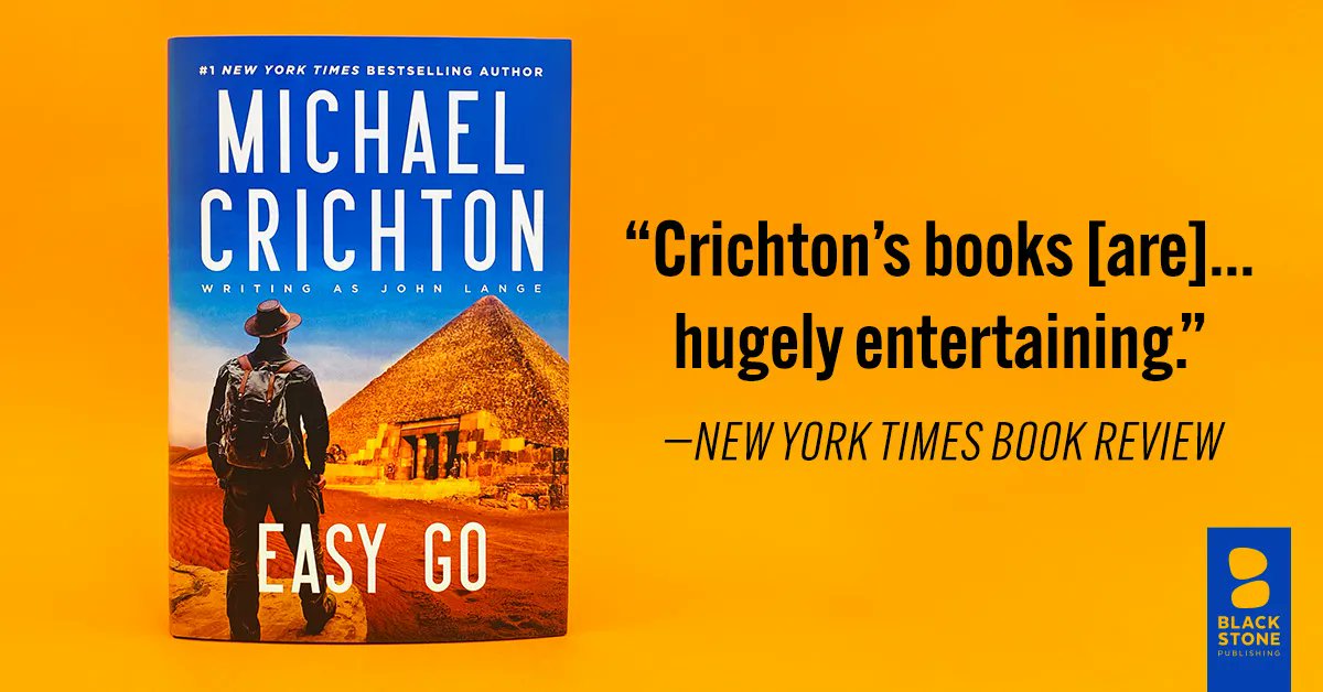 BlackstoneAudio's tweet photo. Unveiling ancient secrets is just the beginning.
Unlock the forbidden riches of @CrichtonBooks' "hugely entertaining" #EASYGO, Book 4 in Blackstone’s #CrichtonCollection (Pub:8/22)!
Amazon: https://t.co/F674awNvsw
Barnes: https://t.co/yVntELbOux
Apple: https://t.co/SGHlHkuFCb https://t.co/y9aFb10zIO