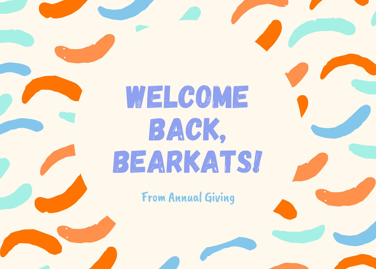 Welcome back, Bearkats! We are happy that fall is starting and that students are back on campus.🤩🎉