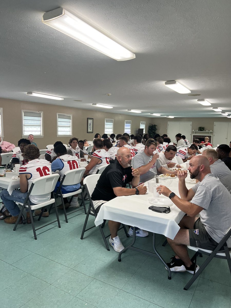 HUGE thank you to Zion Baptist Church for providing our pregame meal tonight and Mr. Beck for providing his testimony and words of encouragement.