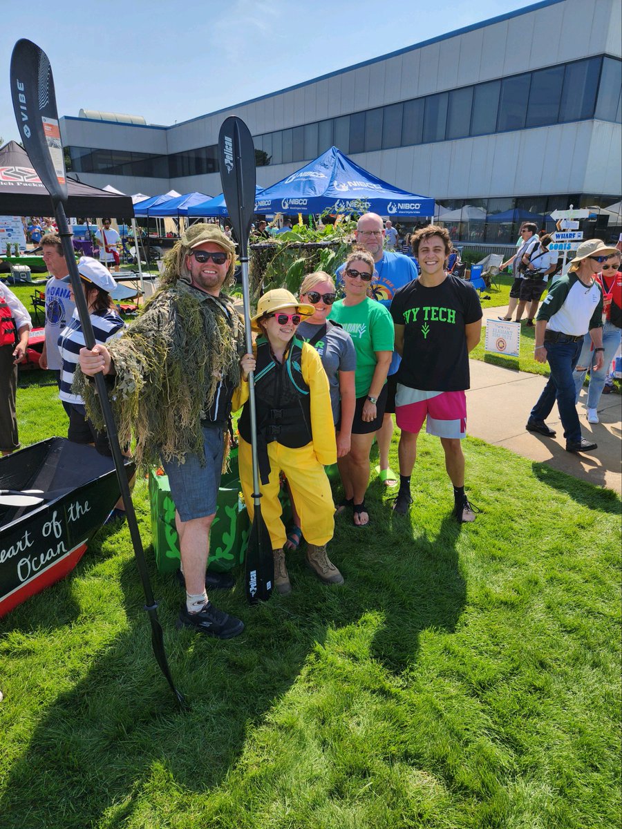 IvyTechSBE's tweet photo. Ivy Tech students and staff are excited to be part of the Crossroads United Way Cardboard Boat Race for the 3rd year in a row! #GOIVY https://t.co/CcTqRkV1Vg