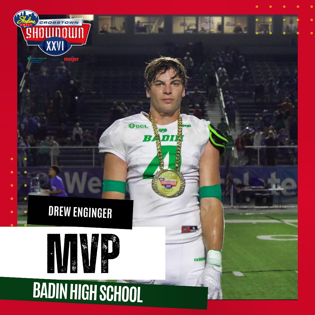 Crosstown Showdown (@xtownshowdown) on Twitter photo Tonight’s MVP is <a href="/drewenginger/">drew</a> from the Badin Rams!
<a href="/Skyline_Chili/">Skyline Chili</a> / <a href="/meijer/">Meijer</a> / <a href="/mercy_health/">Mercy Health</a>
<a href="/RAMSSPORTS/">Stephen T. Badin High School Athletics</a> / <a href="/BadinHS/">Badin High School</a> Tonight’s MVP is <a href="/drewenginger/">drew</a> from the Badin Rams!
<a href="/Skyline_Chili/">Skyline Chili</a> / <a href="/meijer/">Meijer</a> / <a href="/mercy_health/">Mercy Health</a>
<a href="/RAMSSPORTS/">Stephen T. Badin High School Athletics</a> / <a href="/BadinHS/">Badin High School</a>
