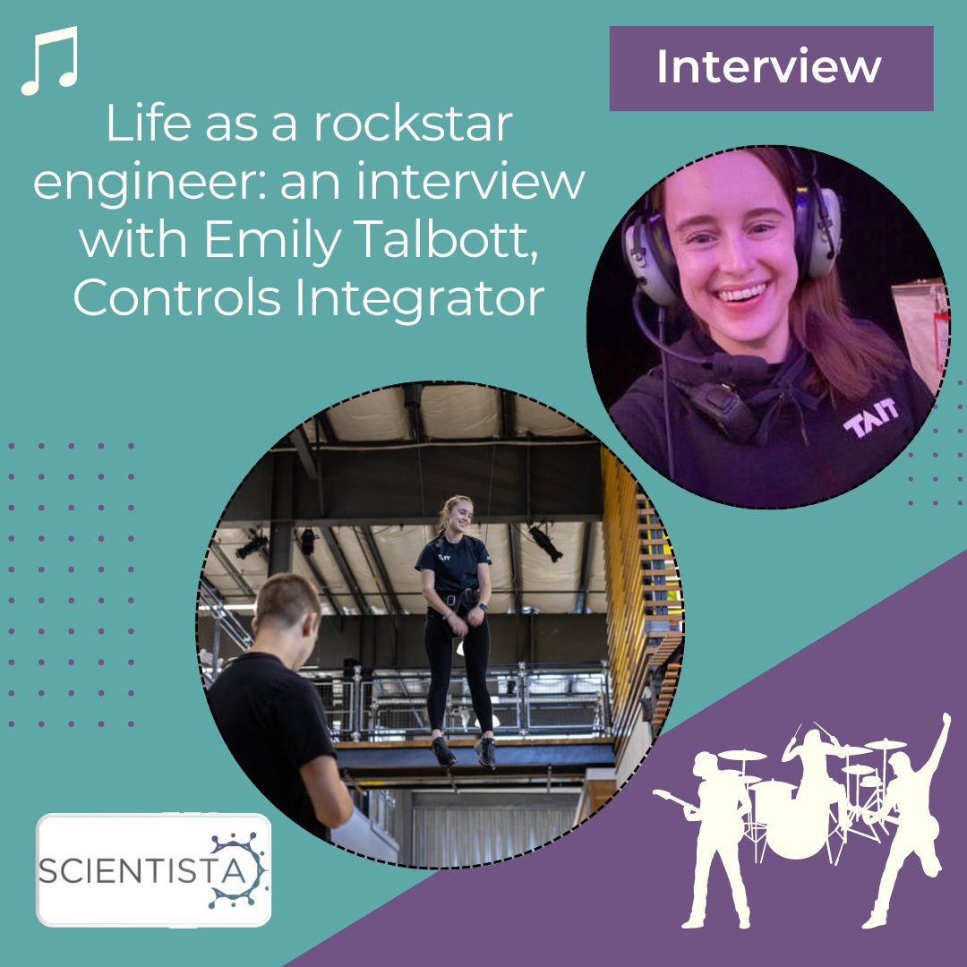 "Life as a rockstar engineer: an interview with Emily Talbott, Controls Integrator"
By Robbin Koenig
scientistafoundation.com/career-blog/li…

*

#WomenInSTEM #WomenInTech #STEM #ScientistaFoundation #Engineer #concert #interview 

<a href="/TAITTowers/">TAIT</a>