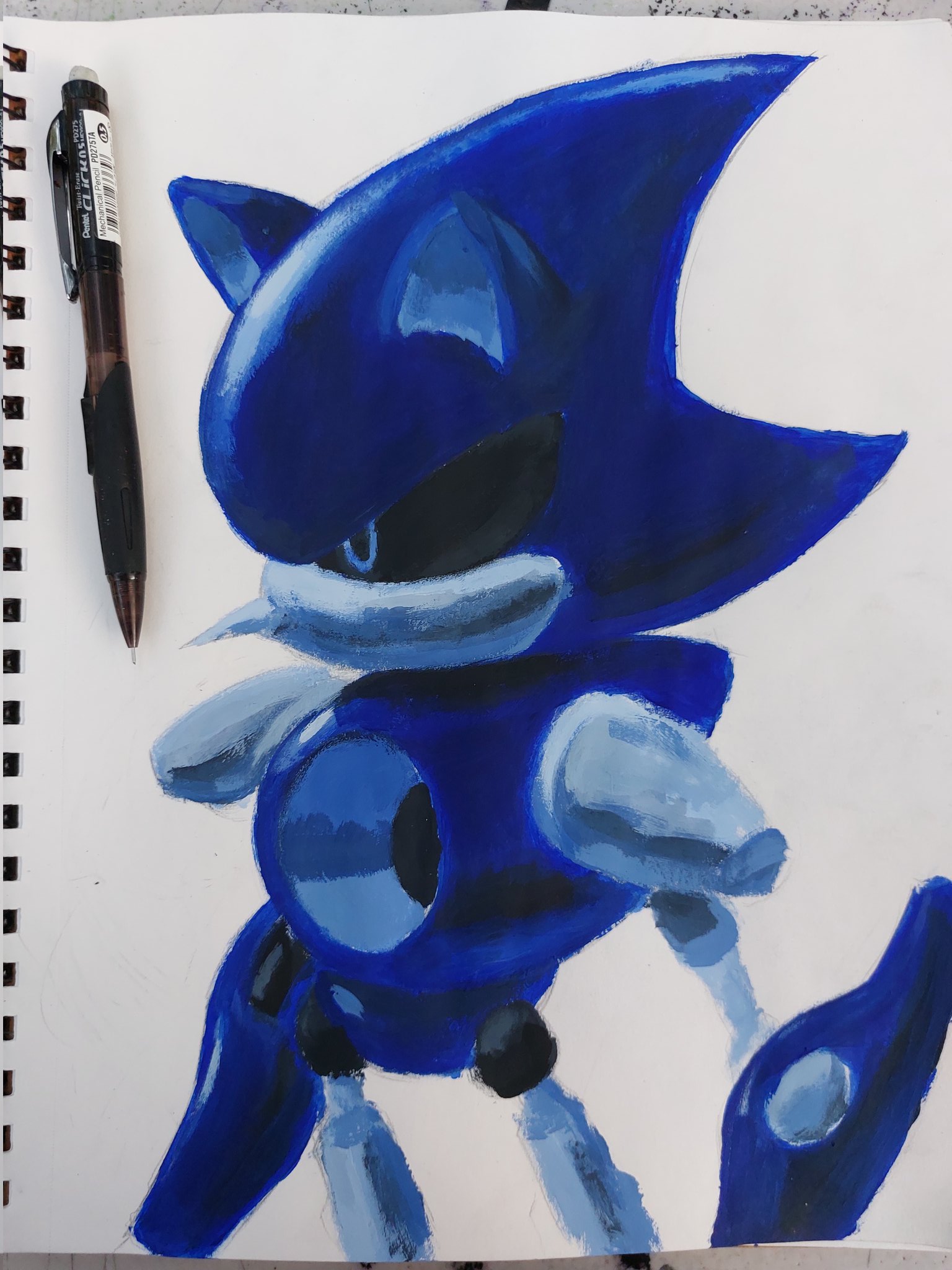 metal sonic (sonic and 3 more) drawn by cyberlord1109