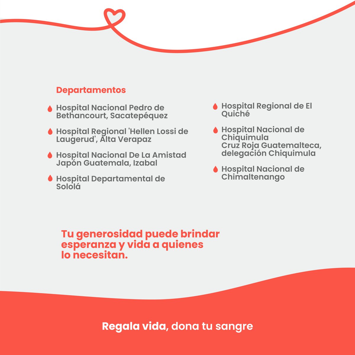 alma_responde's tweet photo. Tu generosidad puede brindar esperanza y vida a quienes lo necesitan. Te comparto algunos lugares confiables en dónde puedes donar sangre de forma voluntaria. 🩸🫂
¿Quieres saber más sobre la donación voluntaria de sangre en Guatemala 🇬🇹? Ingresa a:
https://t.co/QFPcMwy2Hw https://t.co/l85YVu0iQ4