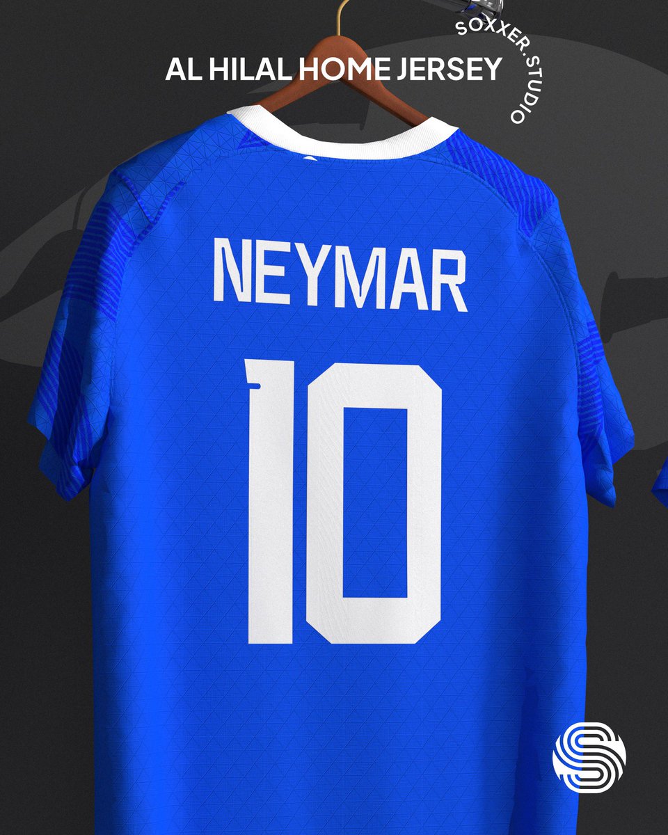Step into the realm of football brilliance with the awe-inspiring Al-Hilal home jersey, a vibrant tribute to the arrival of <a href="/neymarjr/">Neymar Jr</a>, the legend—new team member. Crafted in captivating blue, adorned with an alluring, one-of-a-kind pattern, and Neymar's iconic back number.
