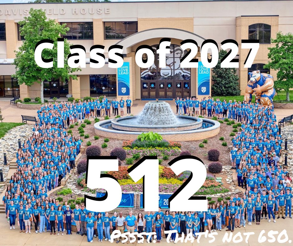WutBJU's tweet photo. This is the lowest Freshman class for @BJUedu -- ever! https://t.co/SlAESXgmWk