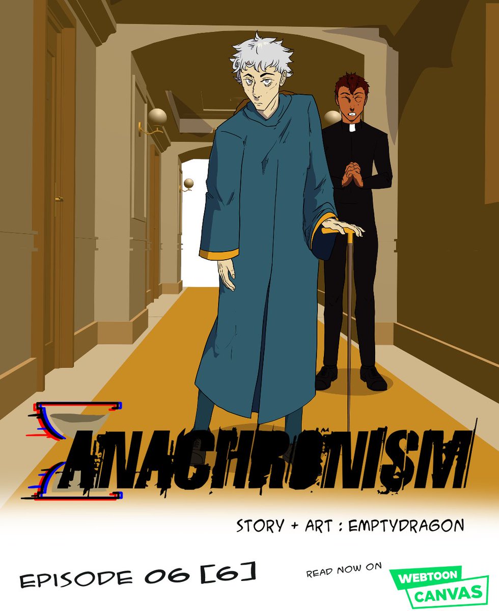 EmptyDragon_'s tweet photo. New Anachronism Episode is UPP!! Not enough brain left for a longer episode :( Anyways, I think some of you might remember that guy.... #WebtoonCanvas https://t.co/sTkfaEuUAN