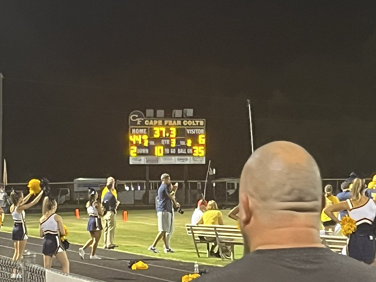Colts lead Trojans 44-6 going into the 4th quarter…