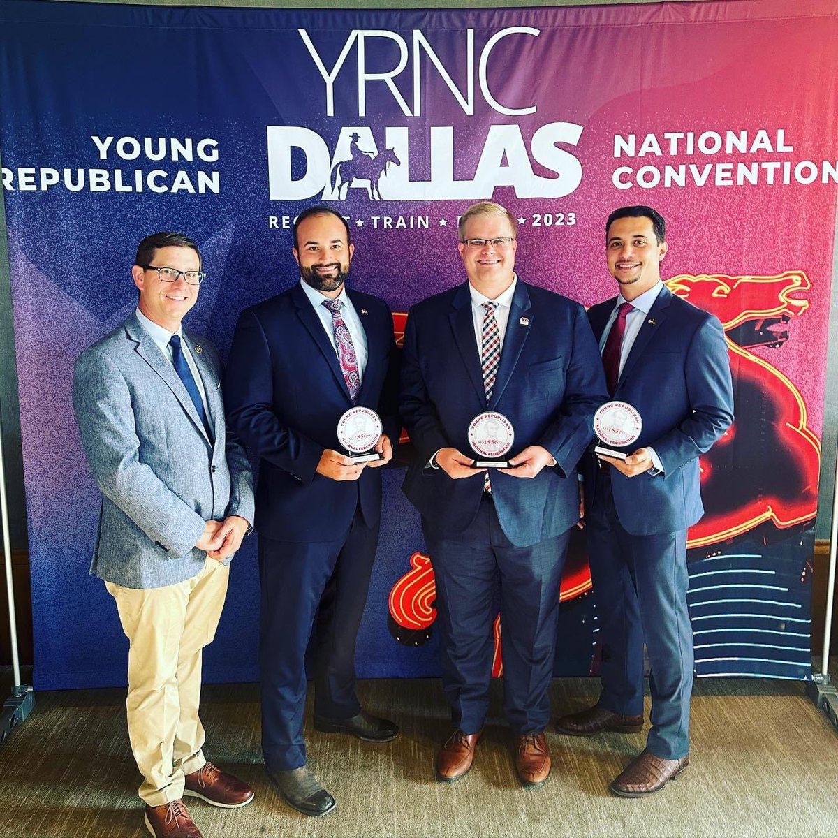 Grateful to join my colleagues this evening in Dallas and grateful to @yrnf for the honor of becoming an 1856 Society member. I’m eager to carry the torch for Young Republicans at home in Pennsylvania.