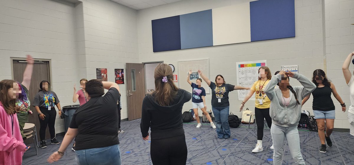 Today, during dance, we learned about kinesthetic and spatial awareness. We put our terms in action by spelling our names through motion that the girls made up on their own. #wearehaskett <a href="/_MrsOwens/">Alyssa Owens</a> <a href="/BYoungHJH/">Brent Youngblood</a>