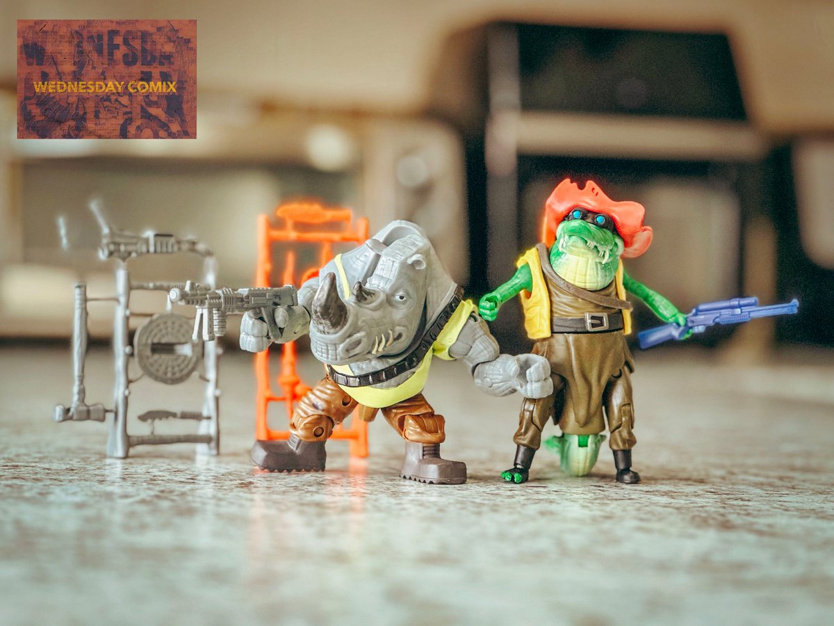 WednesdayComix's tweet photo. My only complaint about #Rocksteady is his stature. This mutant should be much taller, massive. But to keep these #TMNT action figures at a low price point, size was sacrificed. The #MutantMayhem toys are fabulous &amp; especially for budget minded families

#Actionfigureoneshot https://t.co/7psY19JcSH