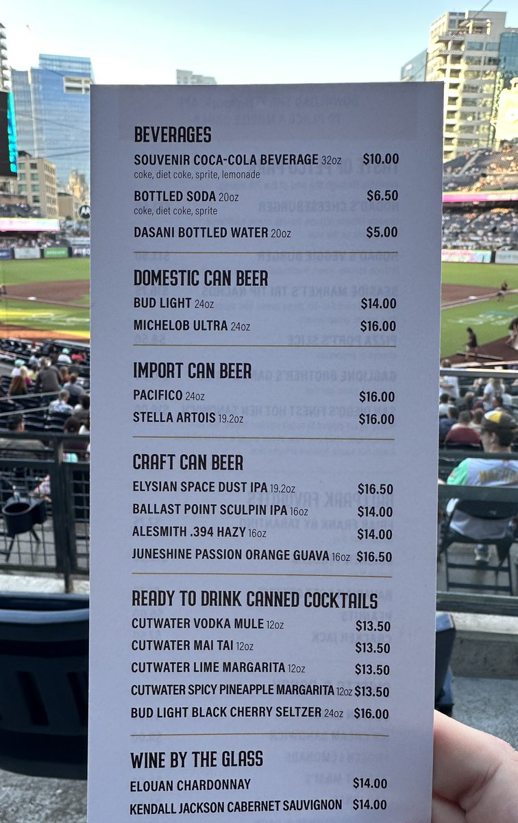 ClueHeywood's tweet photo. I might regret this, but I just discovered a NEW FRONTIER in Twitter drinking  interactivity. 

With this QR code you can access Padres in-seat ordering. Here is the drink menu. I’m in Lexus Club, Section PCE, Row 3, Seat 3. 

I’ll drink whatever you send me. https://t.co/MFtf4JPdIU