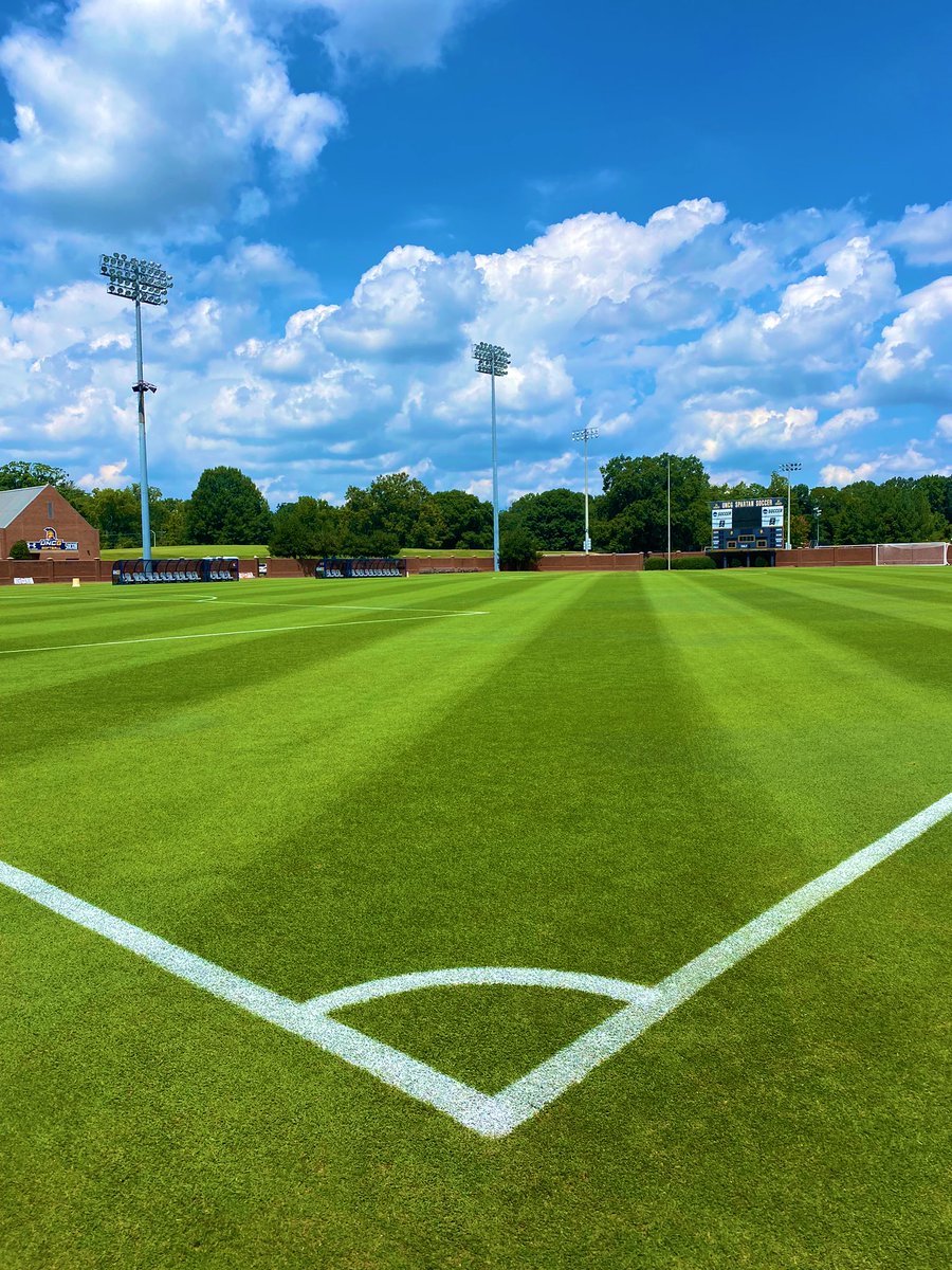 MattKirkman2's tweet photo. First home match of the season for top 10 program @UNCGsoccer! Still making strides everyday with the Bermudagrass.  Thankful for the support from both soccer programs and very grateful for a passionate and dedicated staff to pull it off this year. #letsgoG https://t.co/PHIHWliDPT