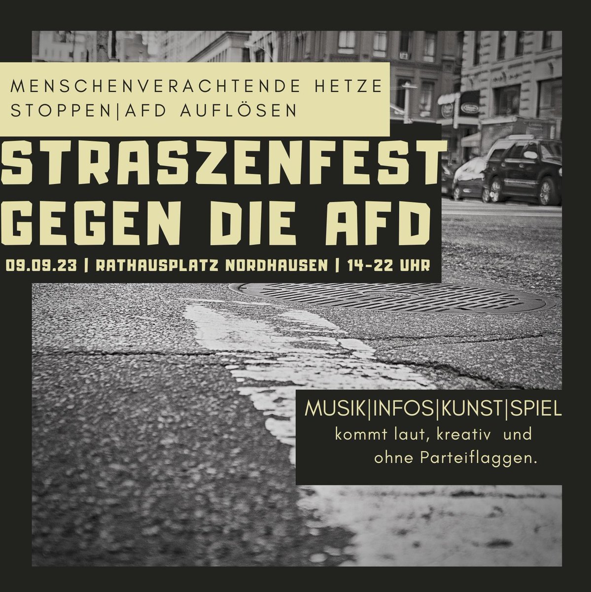 Am 10.09.23 ist OBWahl in #Nordhausen.Da einer der Kandidat*innen ein #fckafd-Kandidat ist,gibt es Protest.Kein dritter Streich für die #noafd.Hintergründe zum falschen Propheten gibt es hier:

x.com/tearsdropdown/…

Kommt vorbei! #ndh0909 #antifa #keinruhigeshinterland #fcknzs