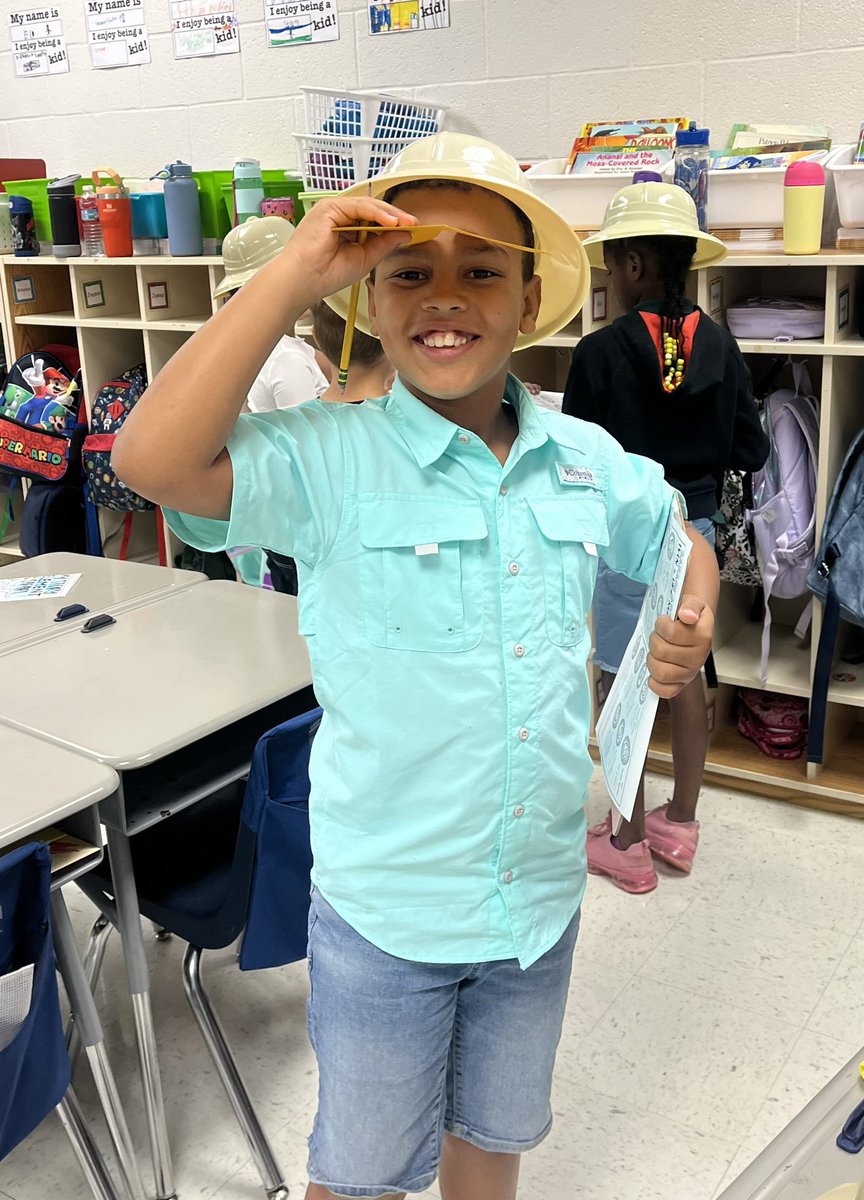 SmithJama's tweet photo. Students went on a safari adventure today to review place value. @DCS_Overpark #TeamDCS https://t.co/YuC8waph6h