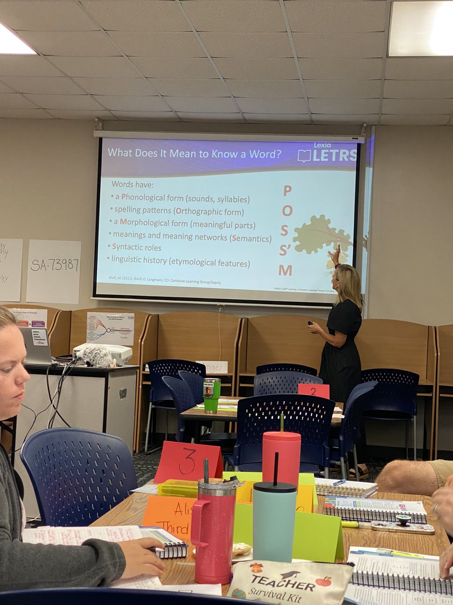 Our teachers have been expanding their knowledge and skills in vocabulary with #LETRS training on Unit 5, <a href="/angiecloninger/">Angie Cloninger</a> was the best presenter💚🤍#WildAboutWhiteOak