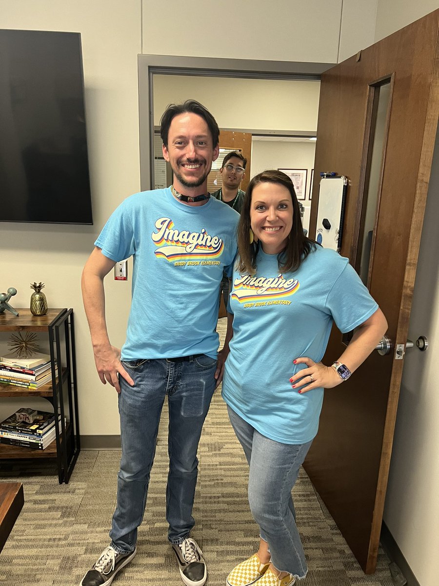 Thank you <a href="/shetlandpride/">Shady Brook Elem</a> for the shirts!  We love repping our <a href="/hebisd/">HEB ISD</a> campuses.  <a href="/EdtechHeb/">EdTechHEB</a>