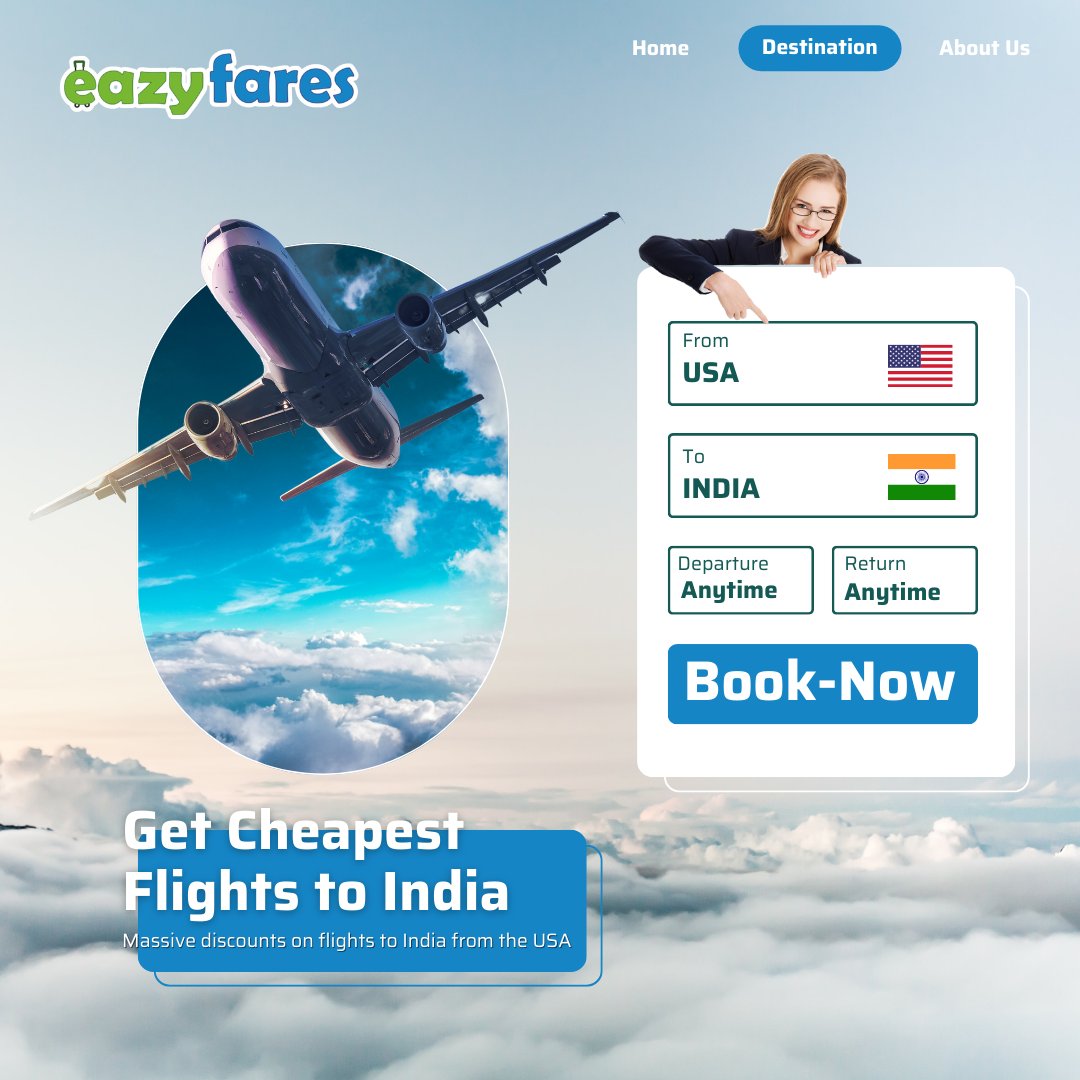 eazyfares's tweet image. Looking for a cheap flight to India? Eazyfares has got you covered with our exclusive offer of up to 40% off on flights from the United States to India. Book now to save big on your next trip!  #traveltips #travelhelp #savethispost #discounts #flights