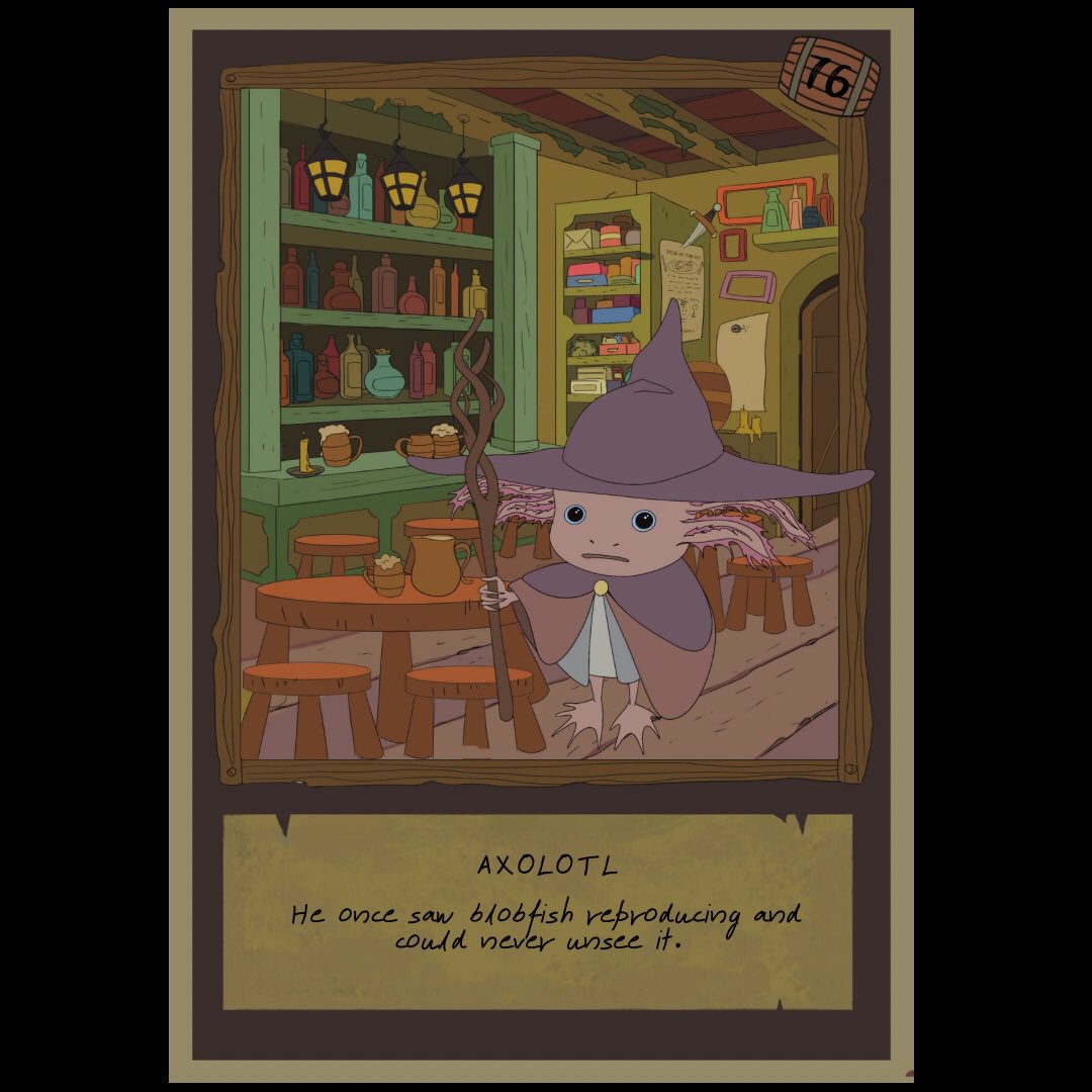 SpellsAndBrews's tweet photo. Which customer would you like to visit your tavern? 🃏
#cardgamesofinstagram #cardgamesarefun #cardgamedesign #cardgamer #cardart #artcard #artcards #cardsdesign #cardplayer #playingcardcollection https://t.co/xAiTTSxRxz