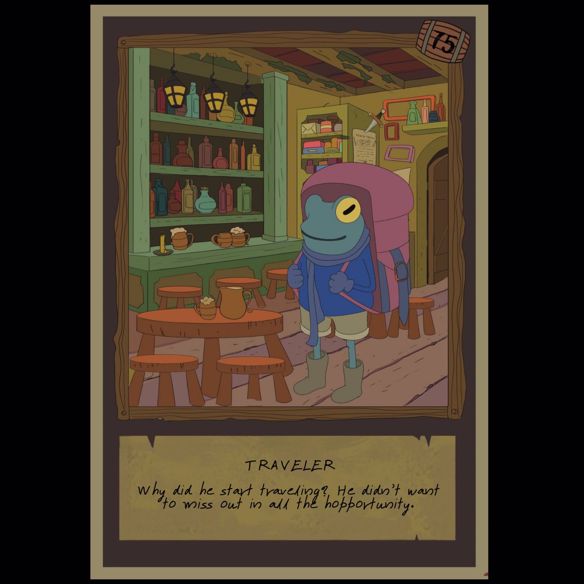 SpellsAndBrews's tweet photo. Which customer would you like to visit your tavern? 🃏
#cardgamesofinstagram #cardgamesarefun #cardgamedesign #cardgamer #cardart #artcard #artcards #cardsdesign #cardplayer #playingcardcollection https://t.co/xAiTTSxRxz