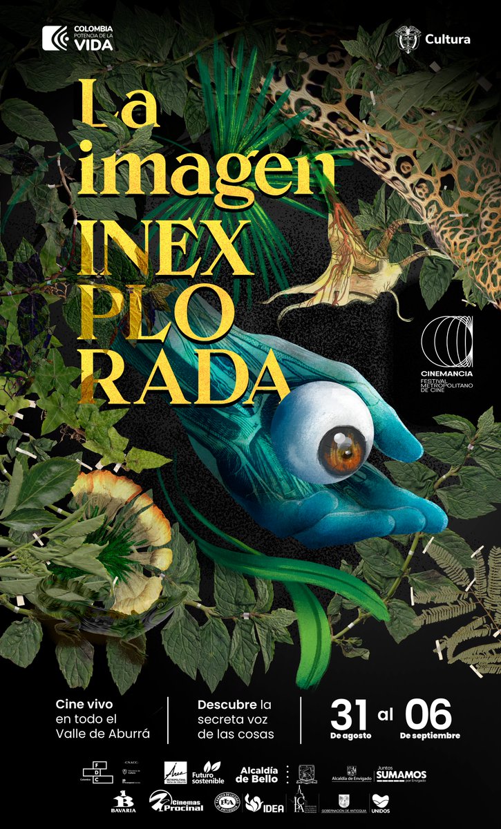 Cinemanciafest's tweet photo. [Afiche]
👁️CINEMANCIA FESTIVAL METROPOLITANO DE CINE | TERCERA EDICIÓN👁️

Les presentamos la imagen oficial de CINEMANCIA2023

🌿🌱LA IMAGEN INEXPLORADA🌱🌿

👁️En Cinemancia solo le pedimos una cosa al espectador: que ponga su alma en los ojos. 👁️ https://t.co/8ld20ROKgi