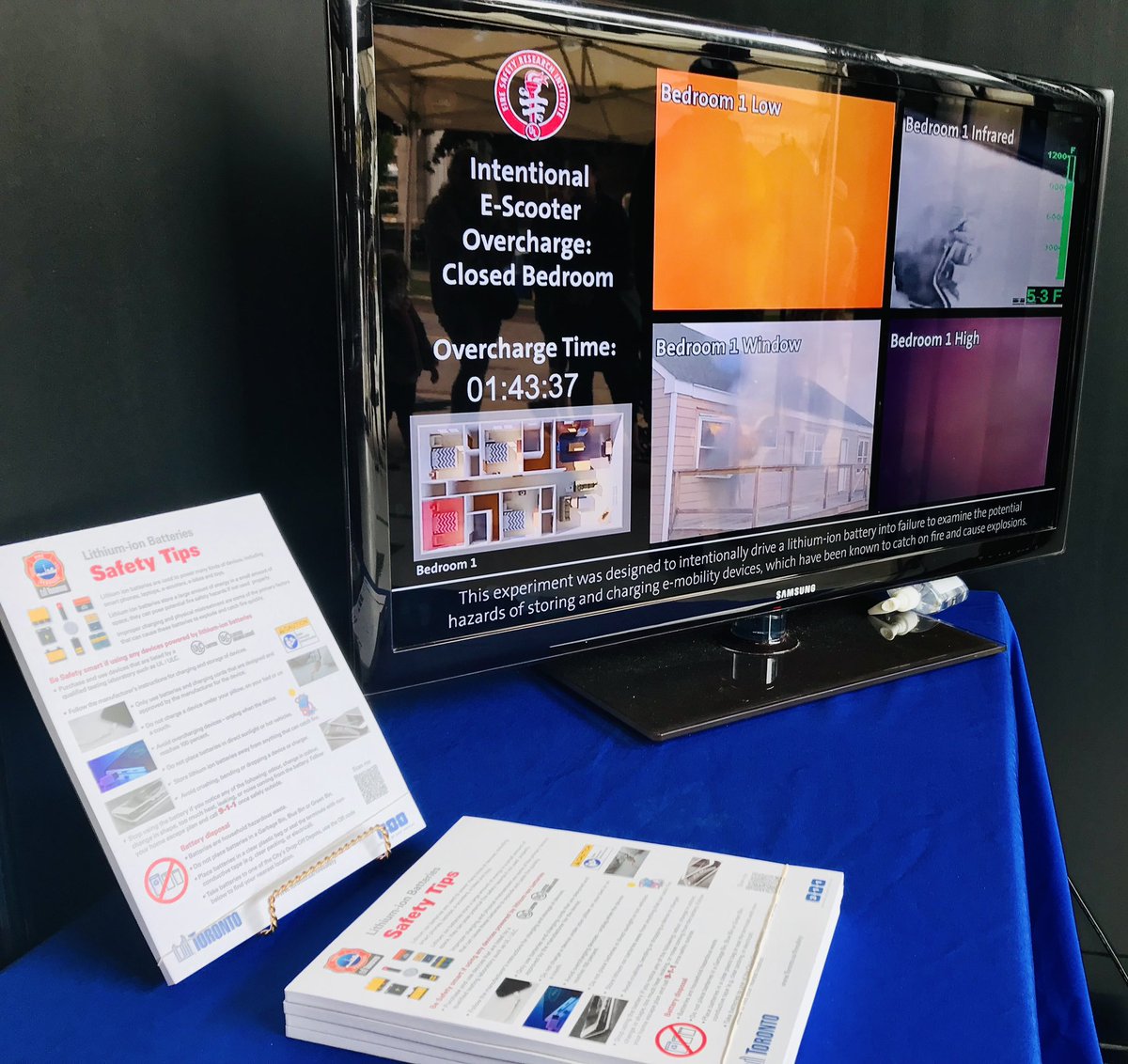 Toronto_Fire's tweet photo. Celebrate the first day of the CNE with us! Stop by Stn 346 to check out our lithium-ion battery display and for fun games and giveaways everyday from 10am-7:30pm. ย #LetsGoToThex #Toronto https://t.co/2XdvYCaJI8