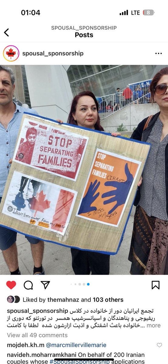 mara_janam's tweet photo. On behalf of 200 Iranian spouses whose #Spousalsponsorship applications are stuck in the #Ankaravisaoffice ,our cases hadn’t any progress in the last 16 months, the most of us separated more than 20 month from our family. Be our voice
#Iranian_outland_spousal_sponsorship https://t.co/5SueGiN6r3