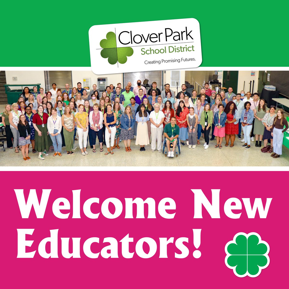 CloverParkSD's tweet photo. Join us in sending a warm welcome to the new educators joining CPSD for the 2023-24 school year! πβ₯ We are proud to have them as a part of the team and to see how they grow alongside our students this year. #BetterTogether #CreatingPromisingFutures https://t.co/kIumuDVTDF