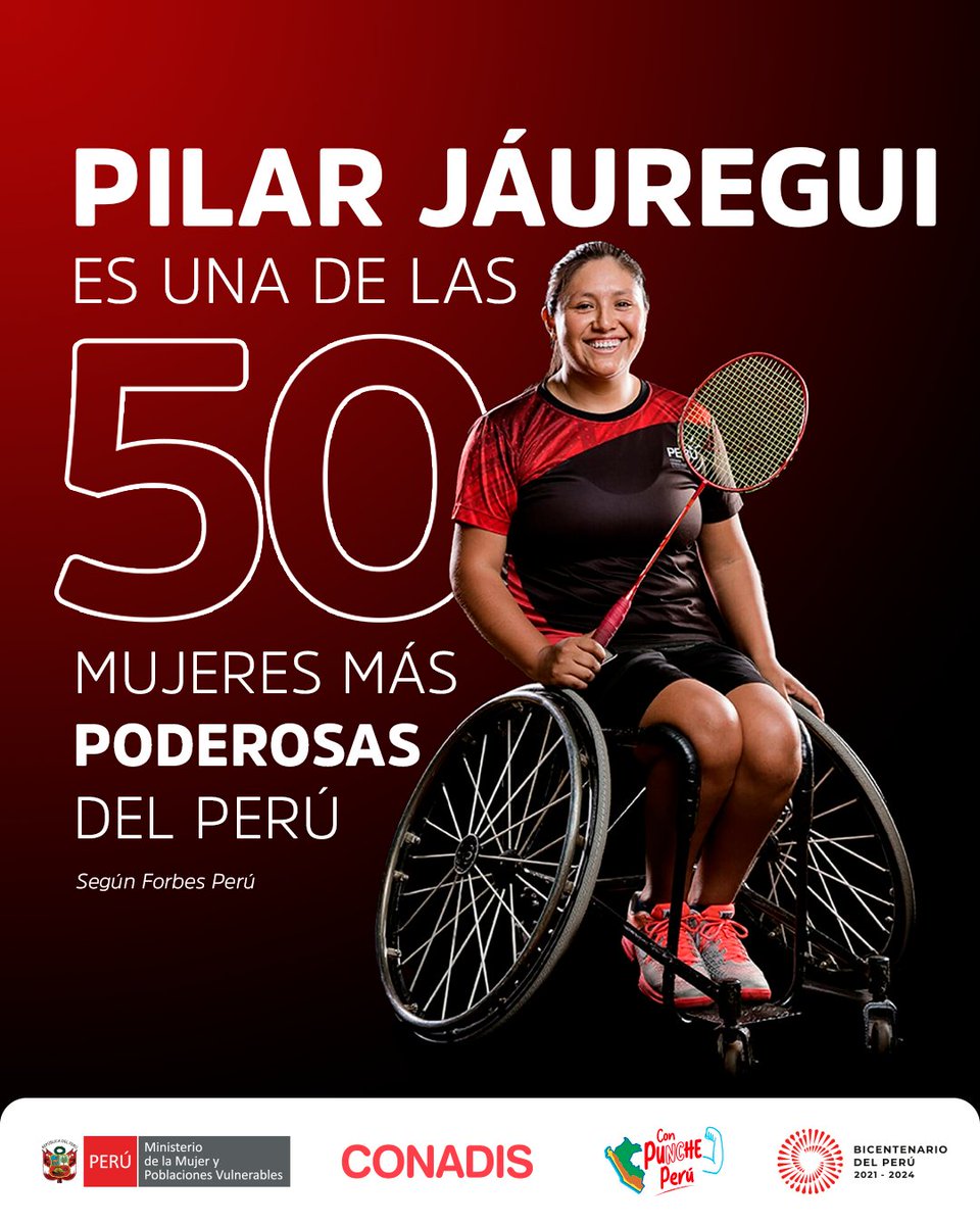 MimpConadis's tweet photo. ¡Bravo, Pilar! 👏
La parabadmintonista 🏸 fue reconocida como una de las 50 lideresas que influyen en sus áreas de trabajo, "pero que también buscan cerrar brechas de género y acabar con los estereotipos del país", señala la prestigiosa revista.
#DiscapacidadNoEsIncapacidad https://t.co/JkVGvXeqNk