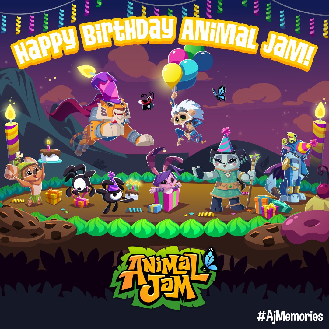 AnimalJam's tweet photo. It's time to celebrate! Animal Jam is turning 8 years old! 🎉 Join the birthday party and get ready to have some fun with your buddies! 🎂🥳 Don't miss out on the special item that arrived to mark this special occasion. #AnimalJam #AJClassic #AJMemories #AJLooks #AJEpicDen #AJPW https://t.co/OGnJl0ioaU