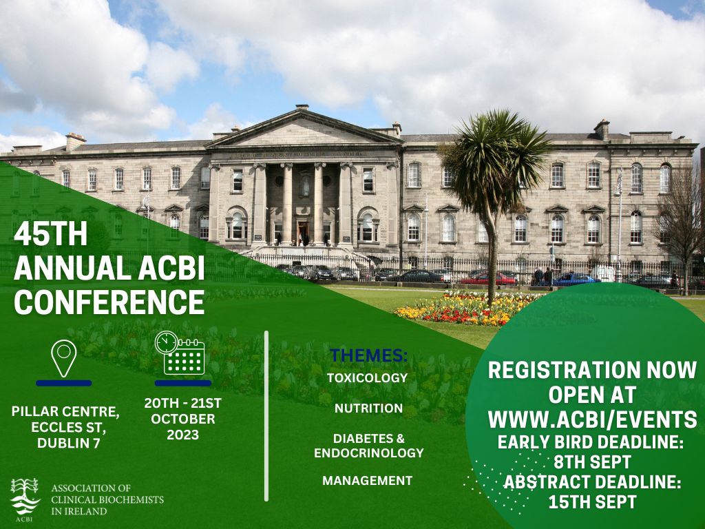 ACBIrl's tweet photo. Only 3 weeks to go until the abstract submission deadline for this years ACBI conference. Full details and submission on our conference webpage https://t.co/j45J5Ezkma

#ACBI2023 https://t.co/zt6aNZlPCZ