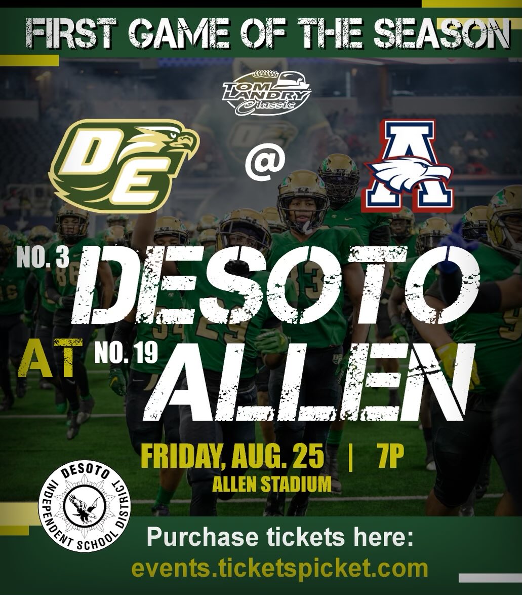 LovelyLoriM1's tweet photo. Let’s go ⁦@FootballDesoto⁩ 💛💚 https://t.co/2bUmRBPBKM