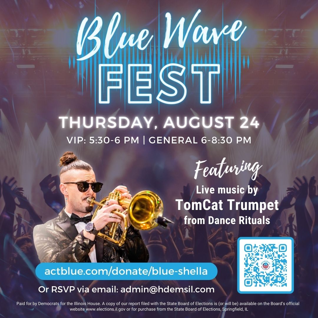 We've got @tomcattrumpet hitting the stage at Blue Wave Fest! 🎺🎶 Don't miss this incredible performance powered by @dance_rituals on August 24. Tickets and sponsorships available now at housedems.info/44hRH71