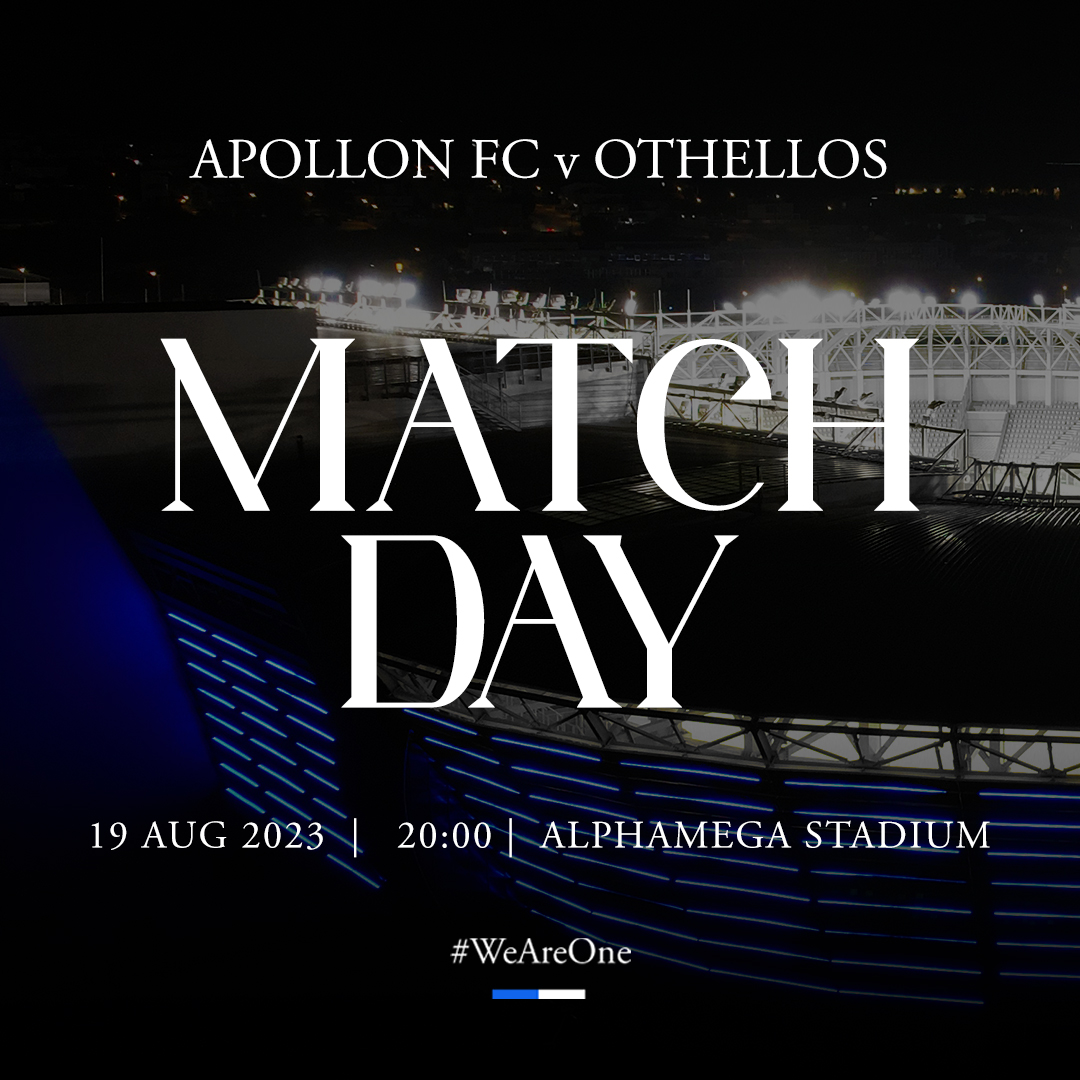 APOLLONOFFICIAL's tweet photo. 🔥 #MATCHDAY
⚽ ΑΠΟΛΛΩΝ v ΟΘΕΛΛΟΣ
🏆 Πρωτάθλημα Cyta – (Α’ Φάση-1η Αγ/κή)
🏟 @AlphamegaStdm
🗓 19/08/2023 | 🕓 20:00
🎫 https://t.co/eancQLwBkT
📲 #APOLOTH
#WeAreOne
🔵⚪️ https://t.co/EAywJuKszk
