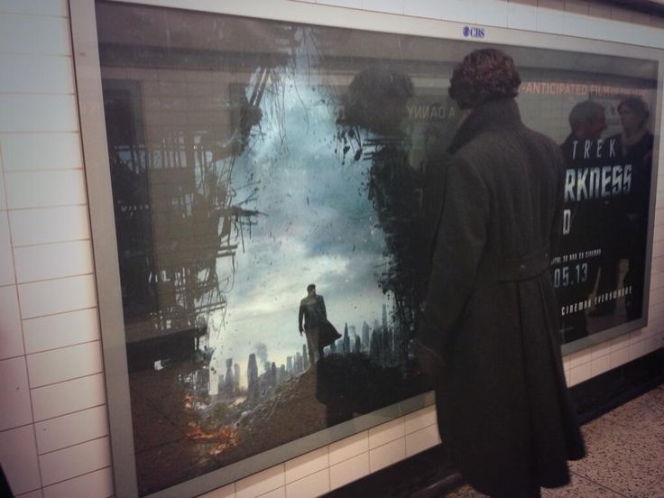 sapw's tweet photo. #BWBatch #BenedictCumberbatch Here are few favorites, he's either wearing B&W or the photo is B&W. Love the #Sherlock visual joke with him by the #STID poster! https://t.co/ajpxoVtbyc