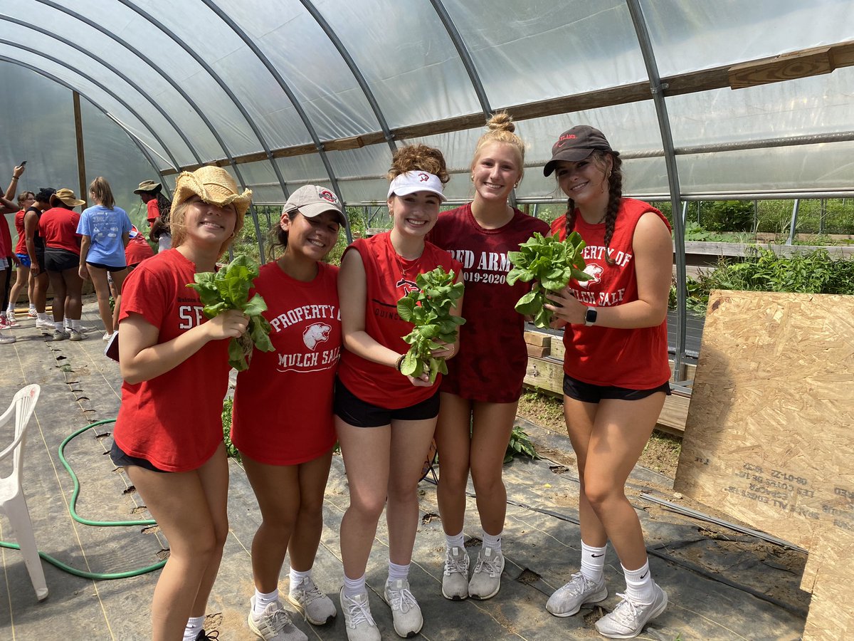 Great day volunteering with OASIS Farm in Gaithersburg. #weRAISE #gocougars 🫑🍅🥬