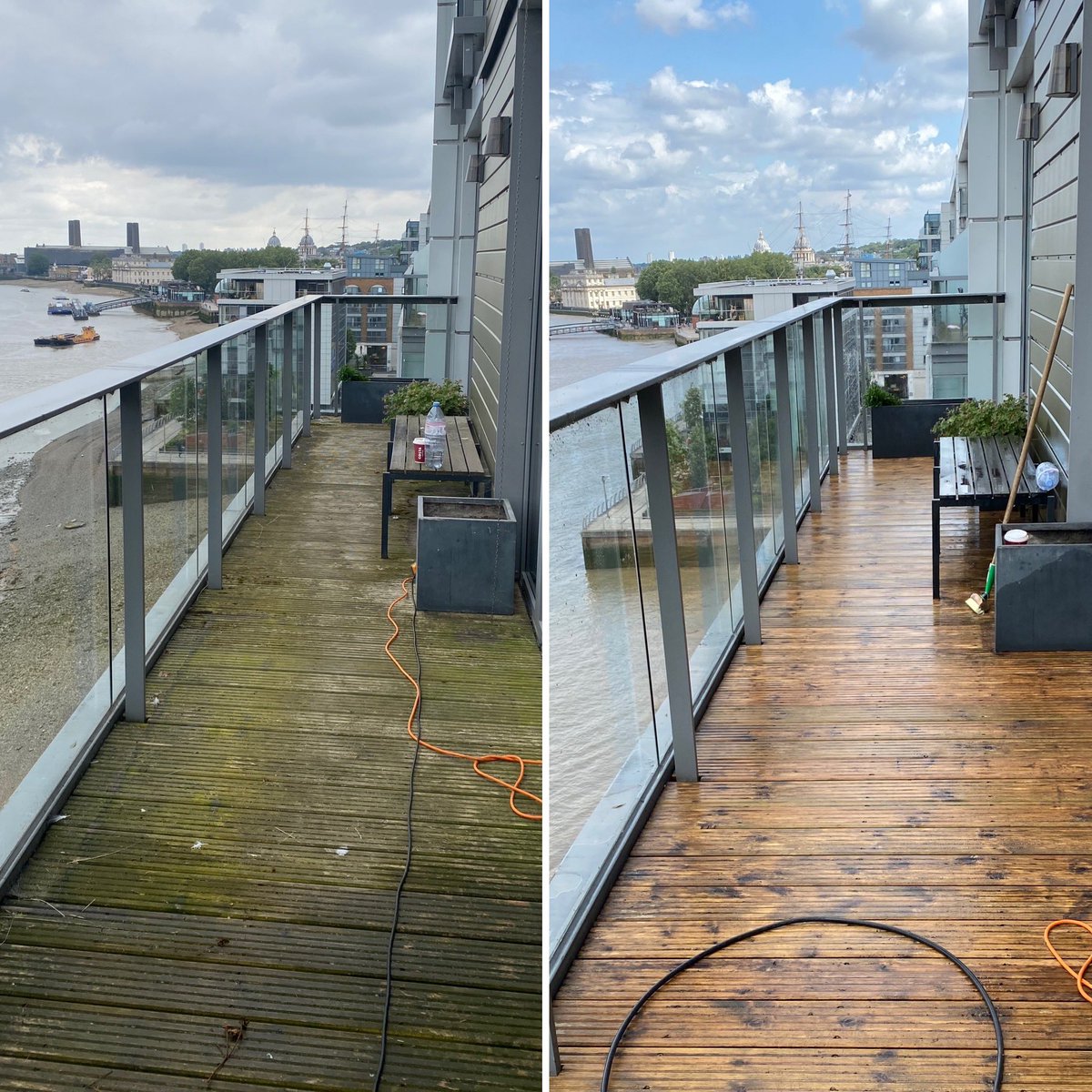 Platinumpowercl's tweet image. Get your balcony sparkling clean with our professional balcony cleaning services in London! Say goodbye to dirt and grime on your decking and hello to a fresh outdoor space.
Contact us today for a free quote! 

#balconycleaning #terracecleaning #deckingcleaning